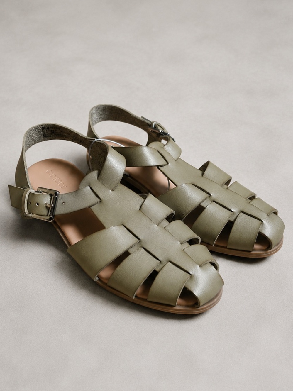 Old Navy Olive Green Fisherman Sandals with Buckle